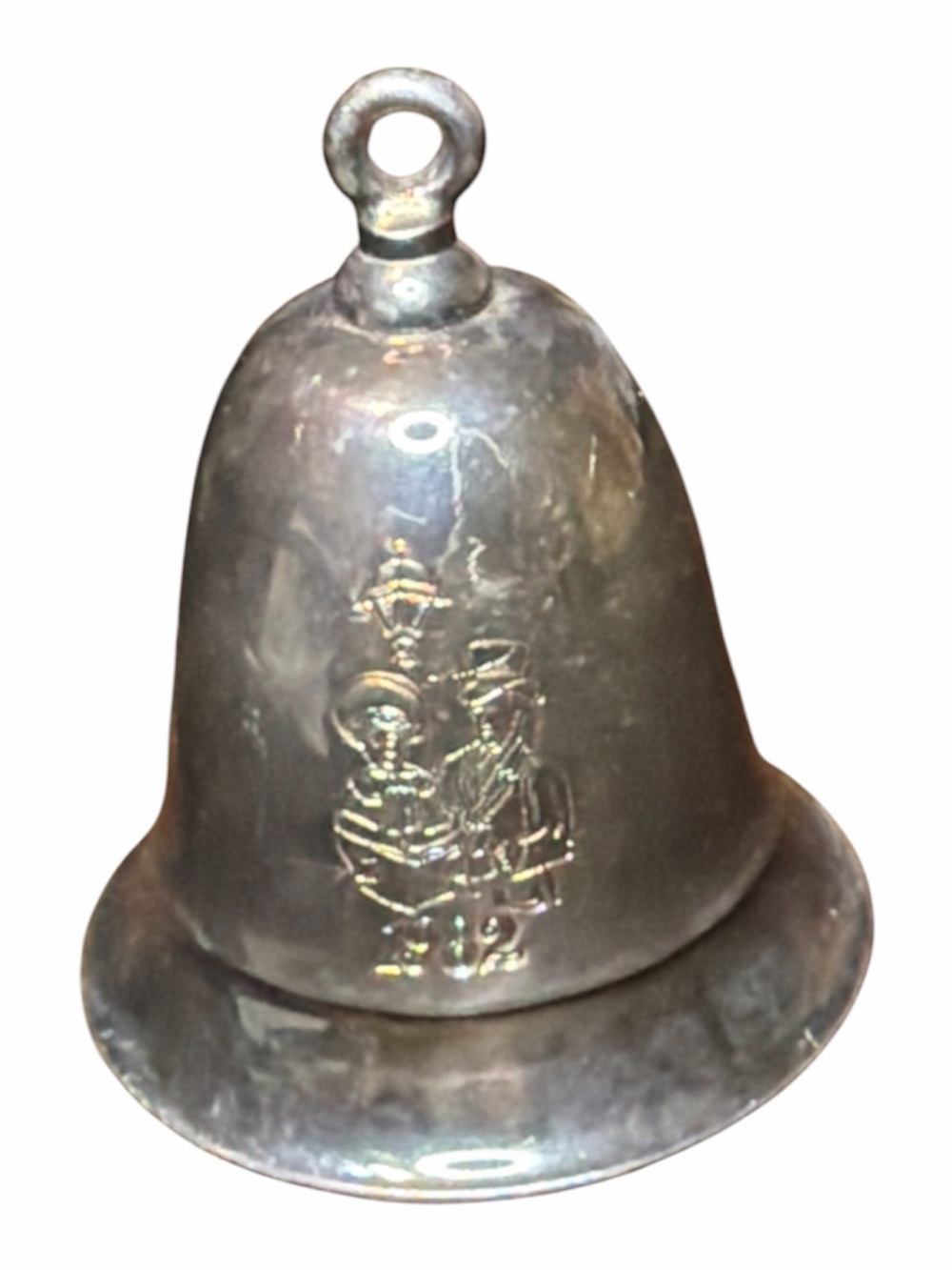 Vintage Kirk Stieff Musical Decorative Silverplate 1982 Bell w/Engraved Carolers
